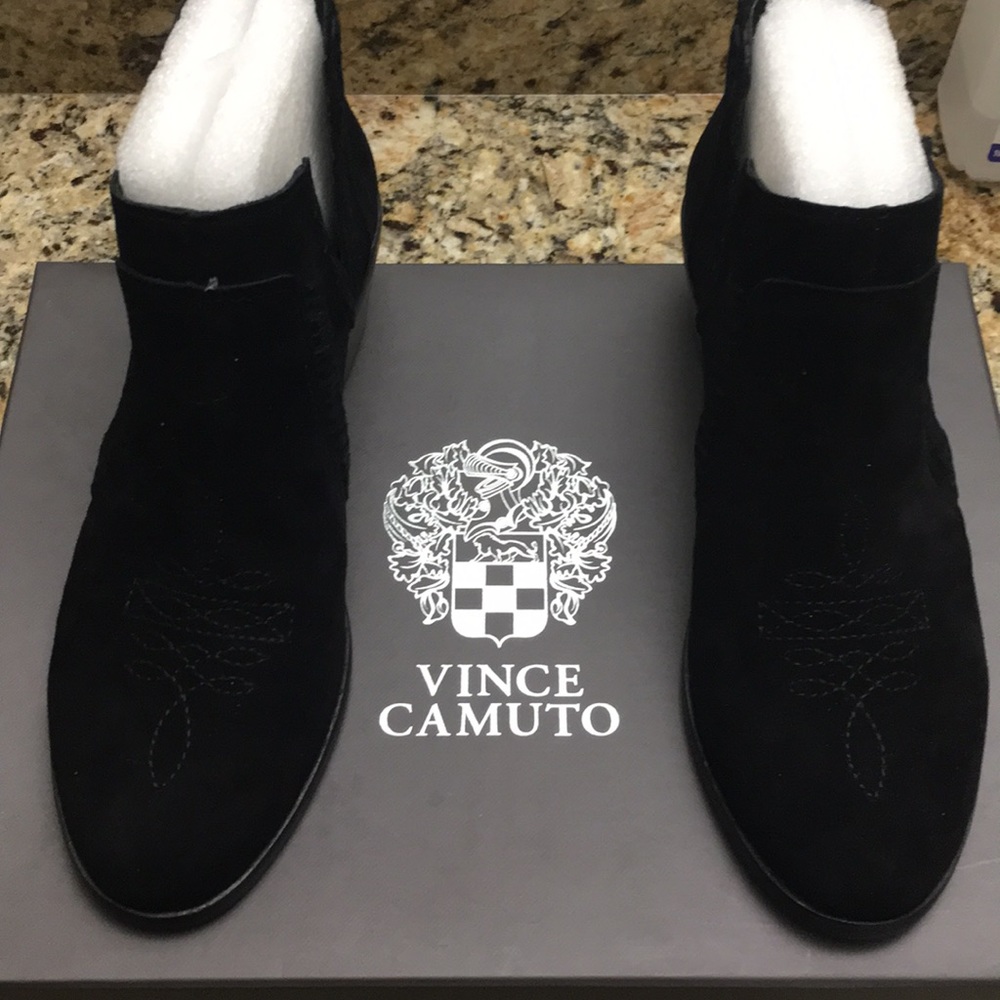Black Suede Vince Camuto Booties